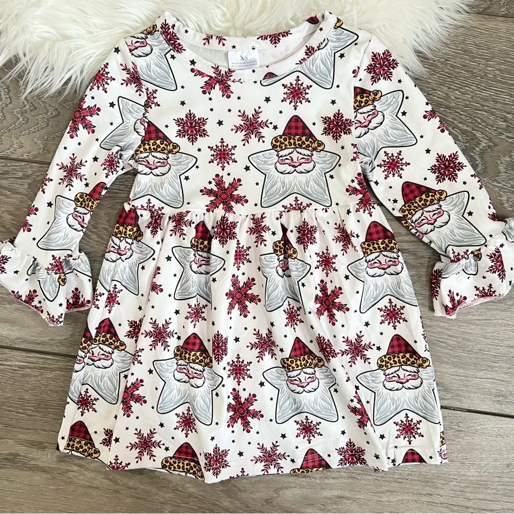 Girl Boutique Santa Star Dress - Picture 1 of 2
